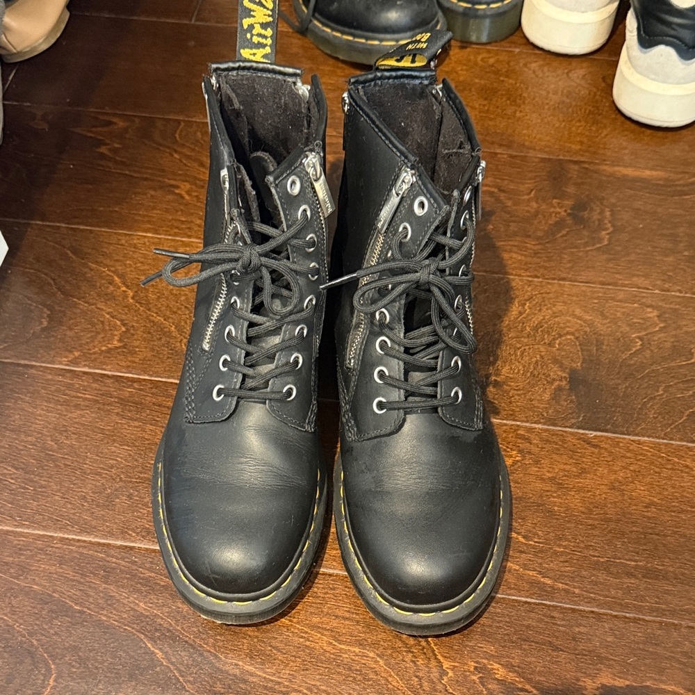 Dr. Martens Black Leather Lace-Up Ankle Boots